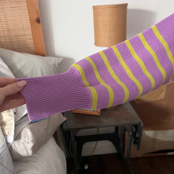 Free People Purple and Yellow Striped Sweater - Picture 11 of 11